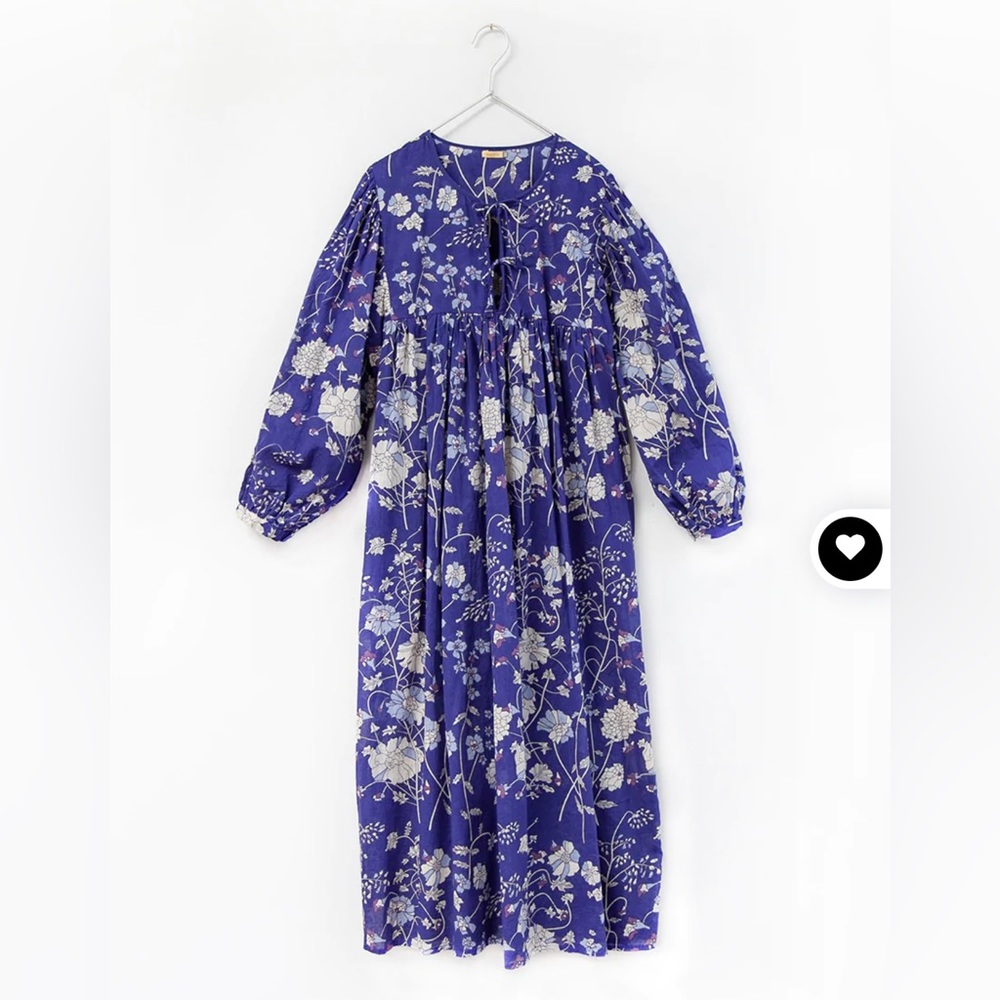 MATTA DRESS Blue Garden Print Size Small NWT